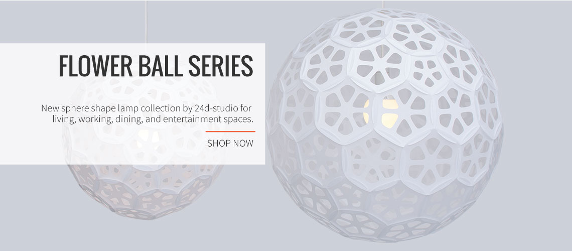 Flower Ball Lighting Series for private and public interiors