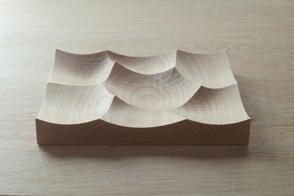 Small Storm Tray made from solid maple wood and is inspired by the ocean’s landscape