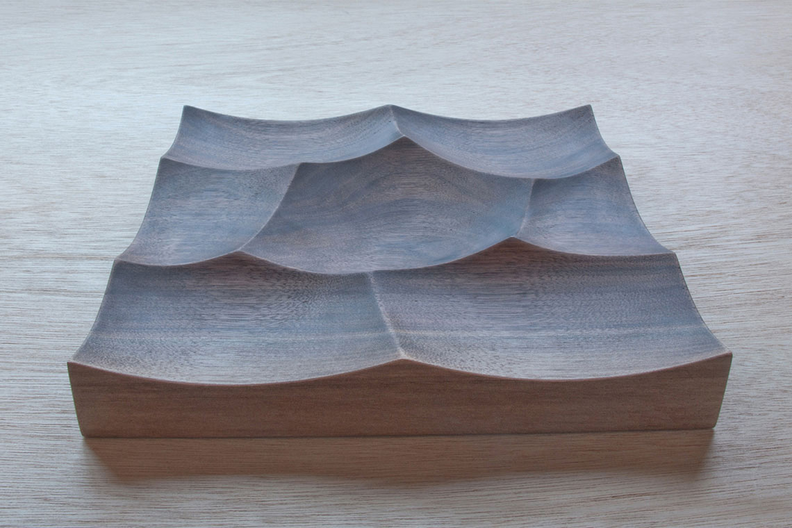 Small Storm Tray fabricated in solid walnut wood