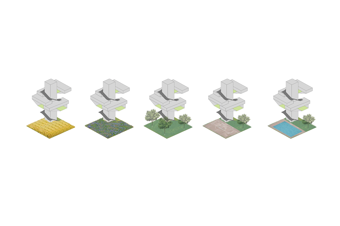 Programmatic diagram studies for Hybrid Forest proposal